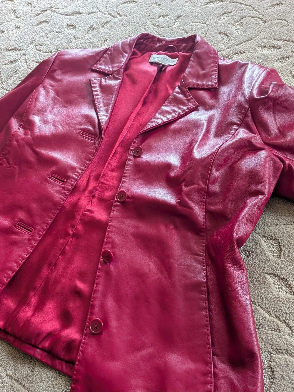 Red Leather Jacket - Picture 3 of 6